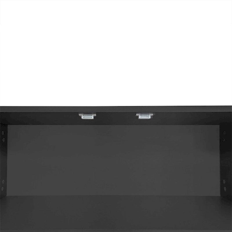 Modern Shoe Storage Bench with Hidden Storage and Upholstered Cushions