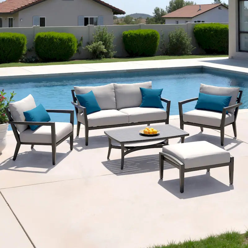 Venetia 5 Piece Outdoor Patio Seating Set