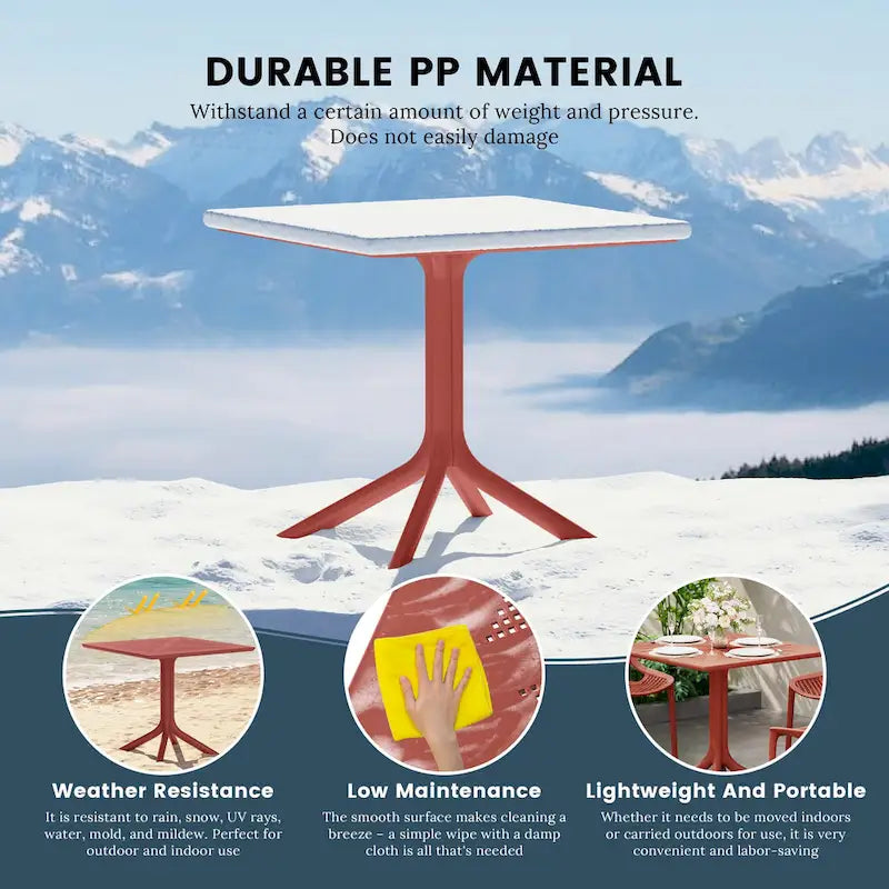 Frond and Form 31.5  Outdoor Square Dining Table