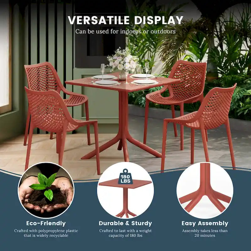Frond and Form 31.5  Outdoor Square Dining Table