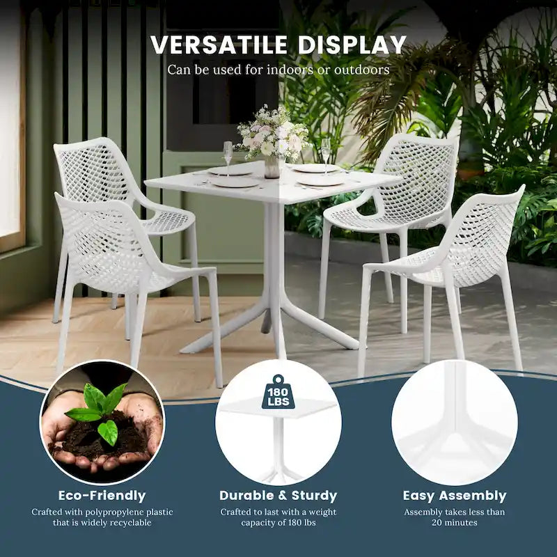 Frond and Form 31.5  Outdoor Square Dining Table