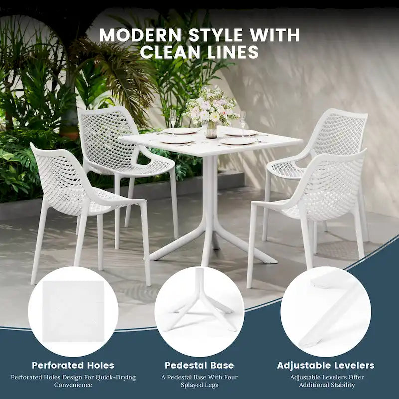 Frond and Form 31.5  Outdoor Square Dining Table