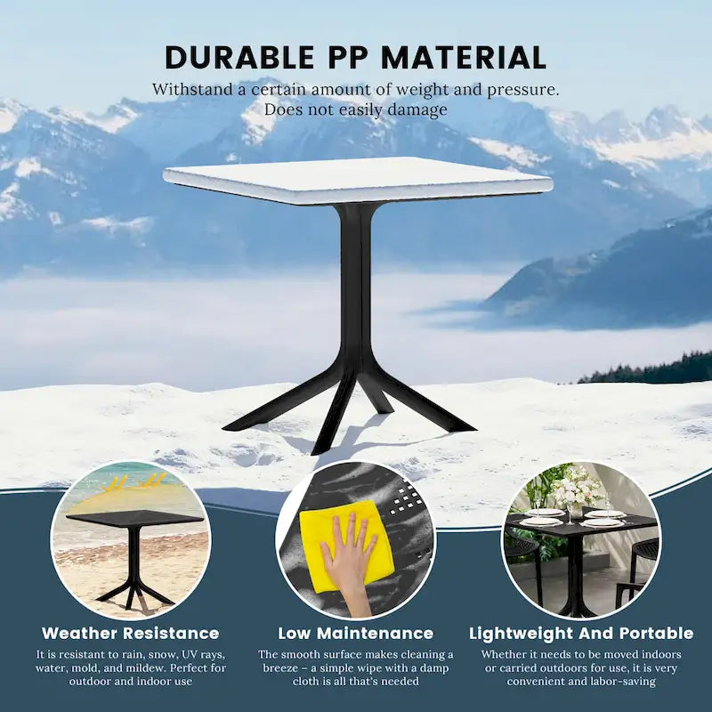 Frond and Form 31.5  Outdoor Square Dining Table