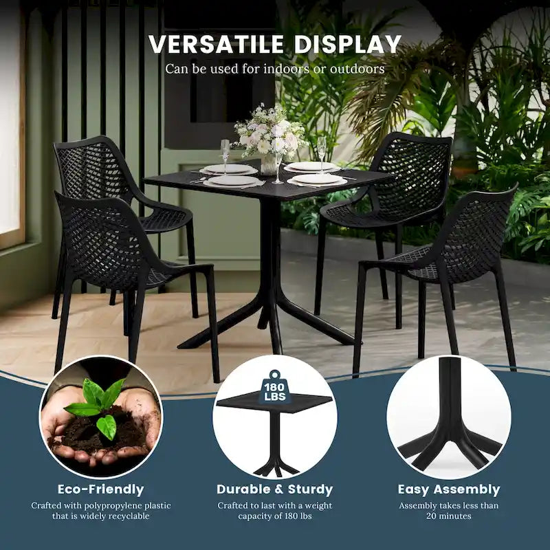 Frond and Form 31.5  Outdoor Square Dining Table