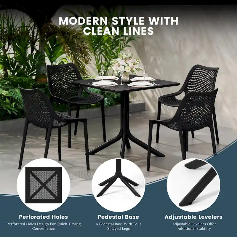 Frond and Form 31.5  Outdoor Square Dining Table