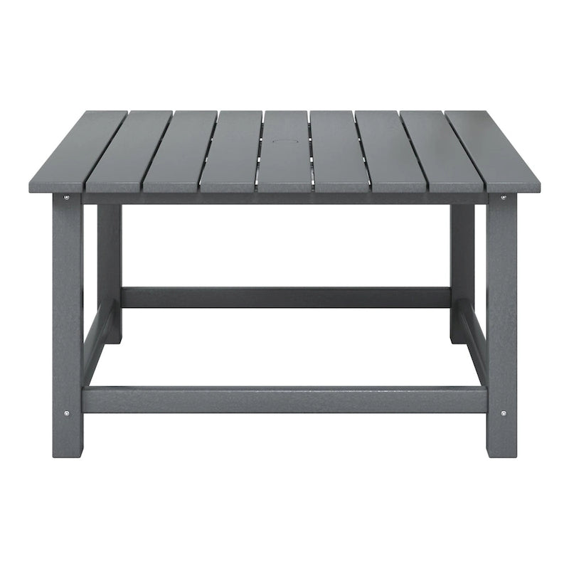 Polytrends Laguna Outdoor 5-Piece Adirondack Chair With Square Coffee Table Conversation Set