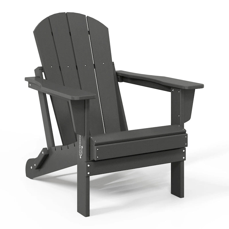 Polytrends Laguna Outdoor 5-Piece Adirondack Chair With Square Coffee Table Conversation Set