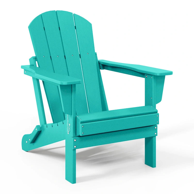 Polytrends Laguna Outdoor 5-Piece Adirondack Chair With Square Coffee Table Conversation Set