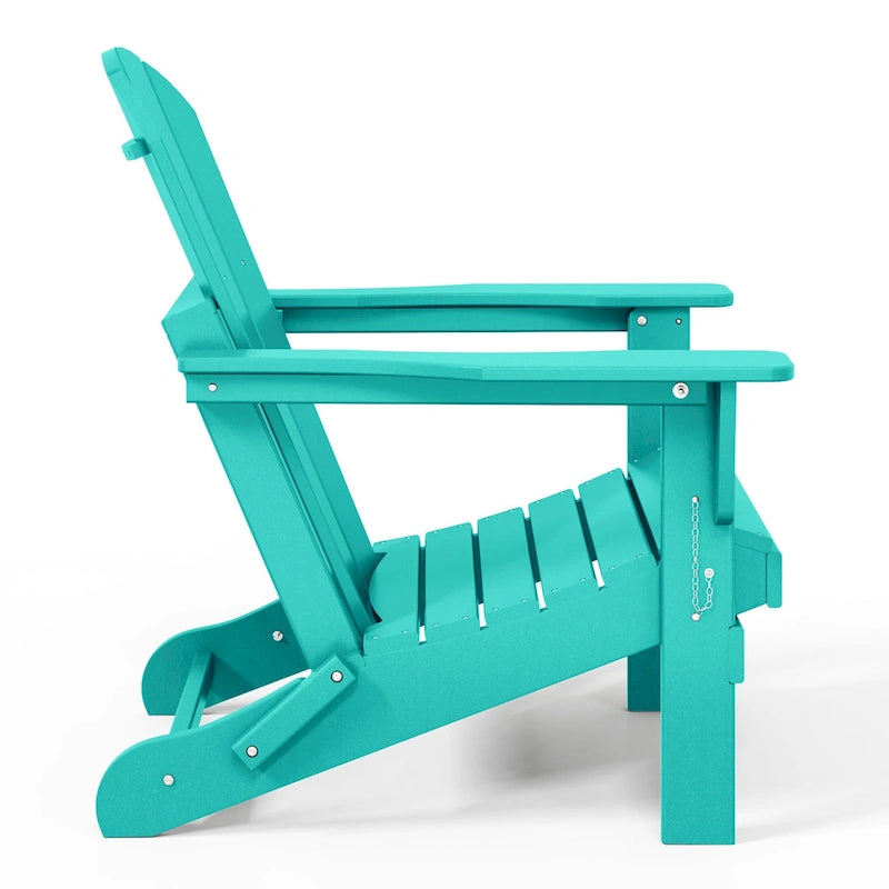 Polytrends Laguna Outdoor 5-Piece Adirondack Chair With Square Coffee Table Conversation Set