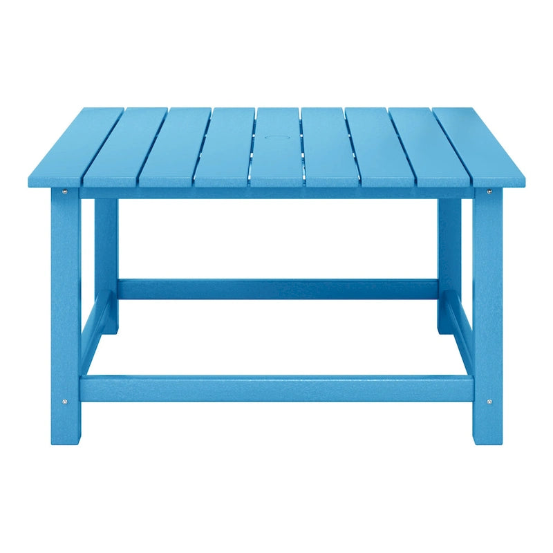 Polytrends Laguna Outdoor 5-Piece Adirondack Chair With Square Coffee Table Conversation Set