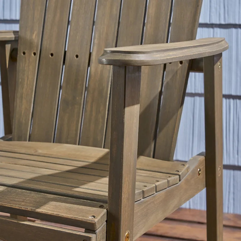 Outdoor Wood Adirondack Dining Chairs (Set of 2)