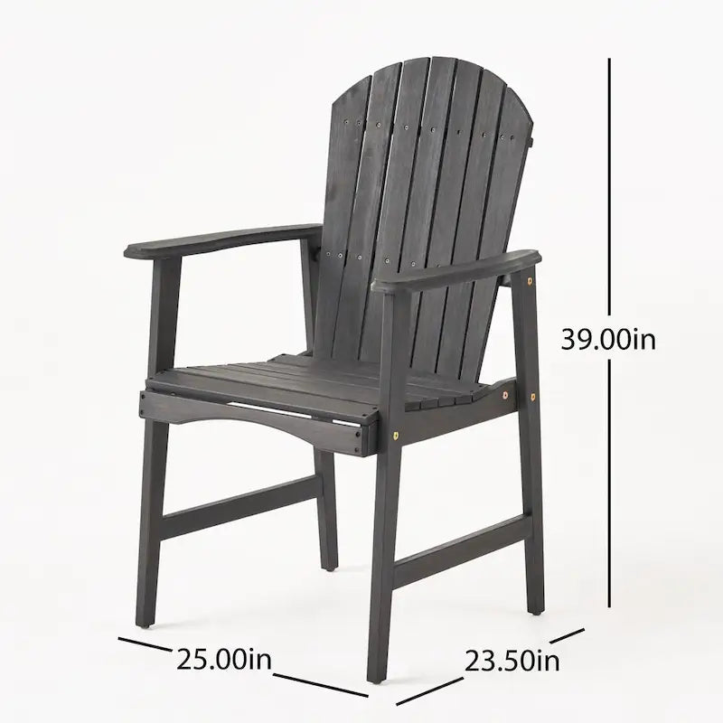 Outdoor Wood Adirondack Dining Chairs (Set of 2)