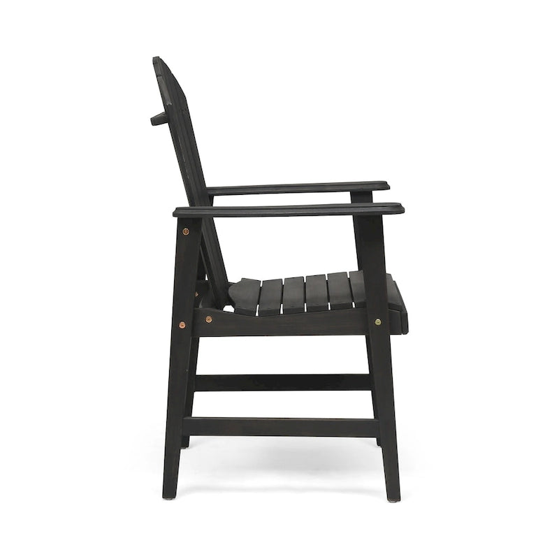 Outdoor Wood Adirondack Dining Chairs (Set of 2)