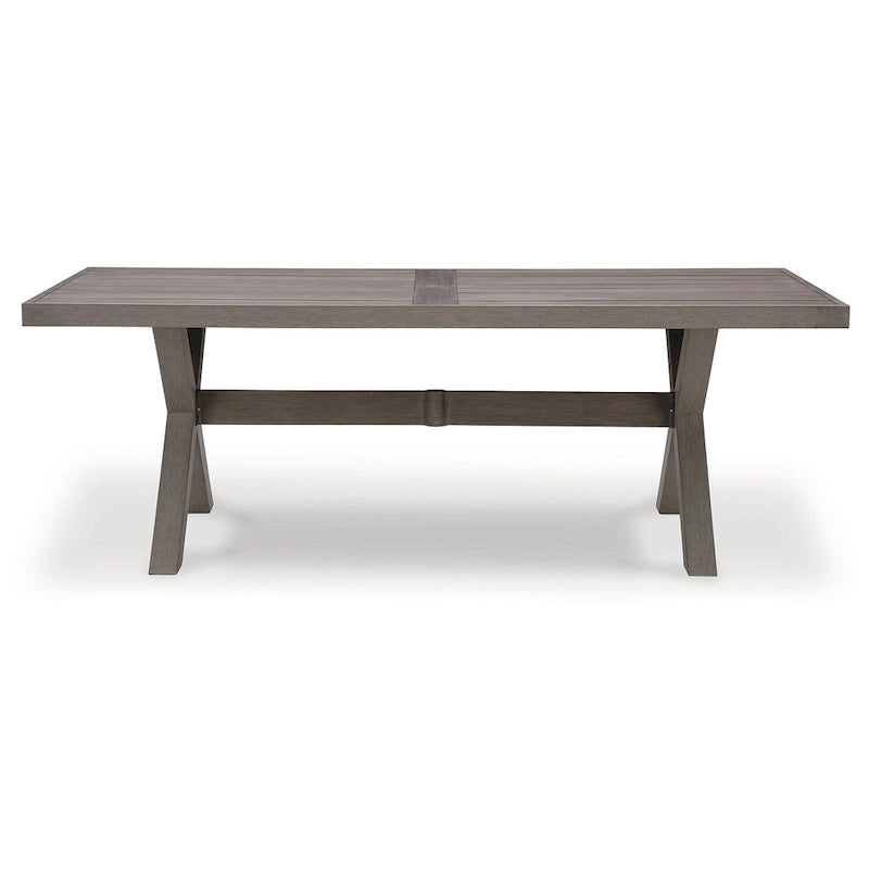 Signature Design by Ashley Hillside Barn Brown/Gray 6-Piece Outdoor Dining Package - 84  W x 42  D x 29  H