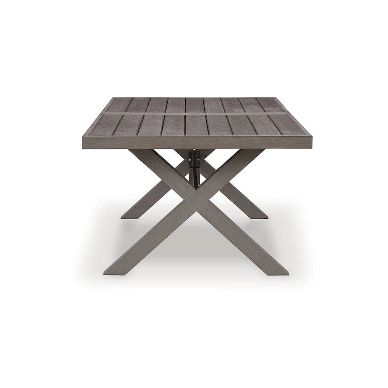 Signature Design by Ashley Hillside Barn Brown/Gray 6-Piece Outdoor Dining Package - 84  W x 42  D x 29  H