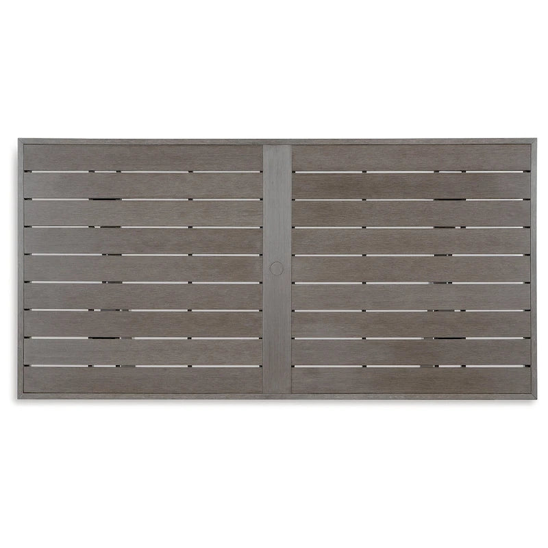 Signature Design by Ashley Hillside Barn Brown/Gray 6-Piece Outdoor Dining Package - 84  W x 42  D x 29  H