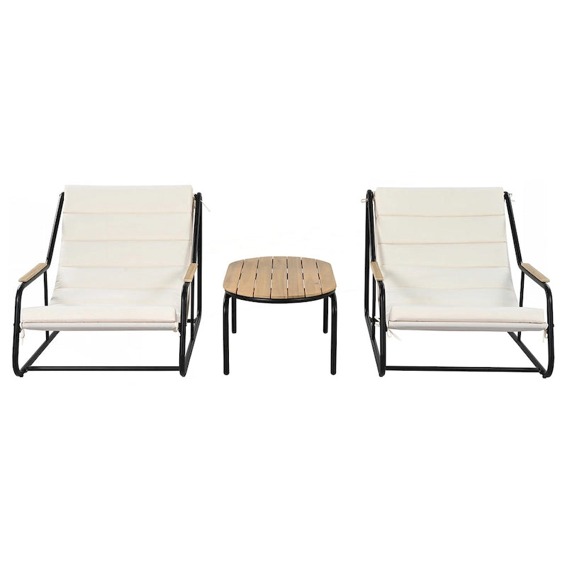 Outdoor Chaise Lounge Chairs Set of 3