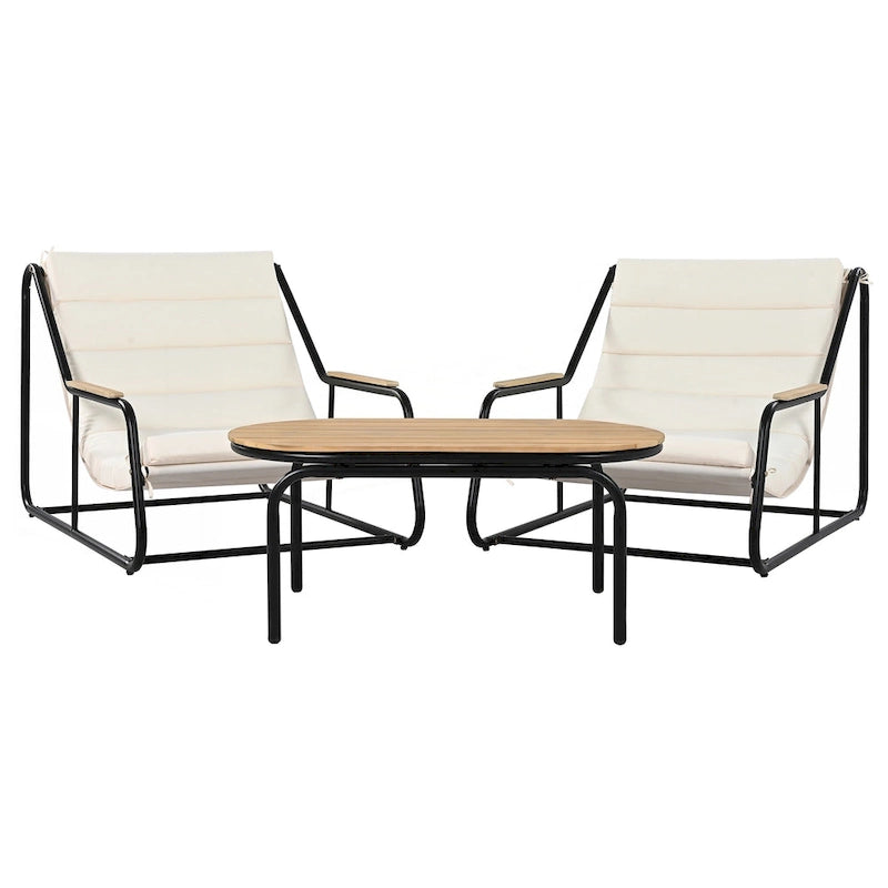 Outdoor Chaise Lounge Chairs Set of 3