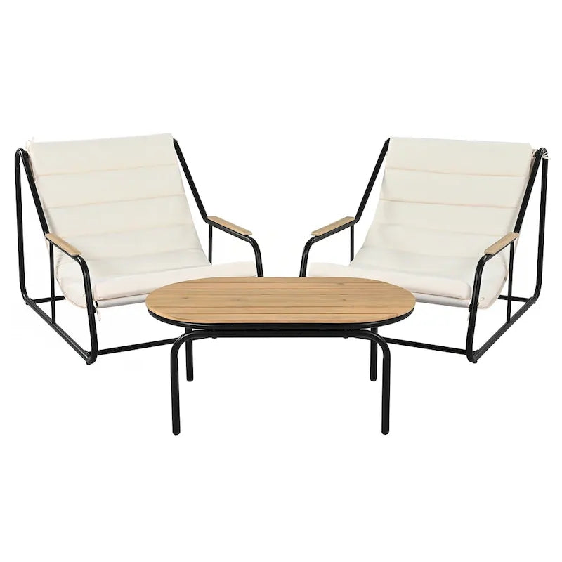 Outdoor Chaise Lounge Chairs Set of 3