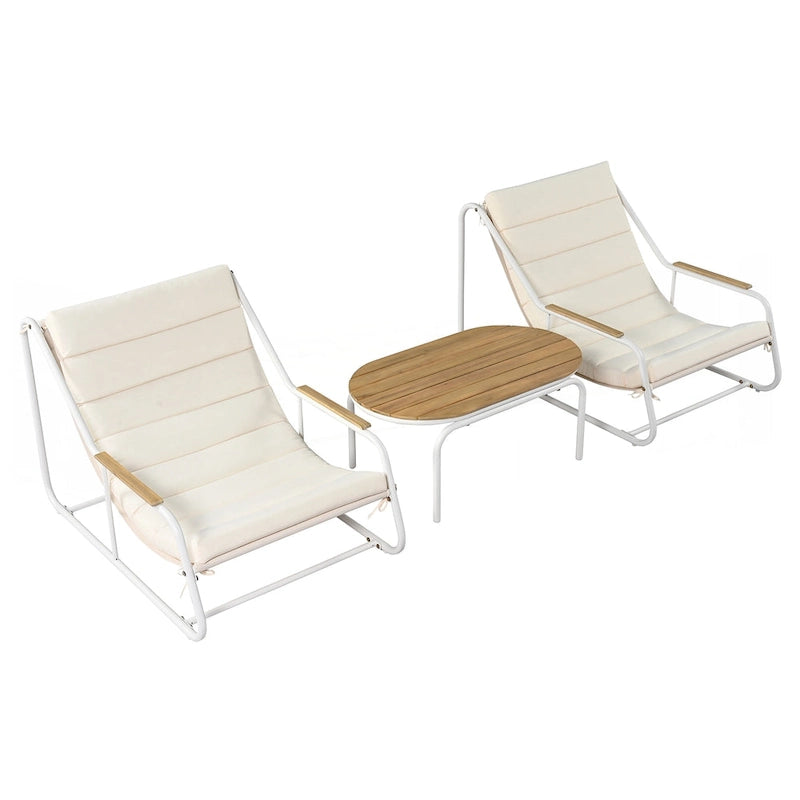 Outdoor Chaise Lounge Chairs Set of 3