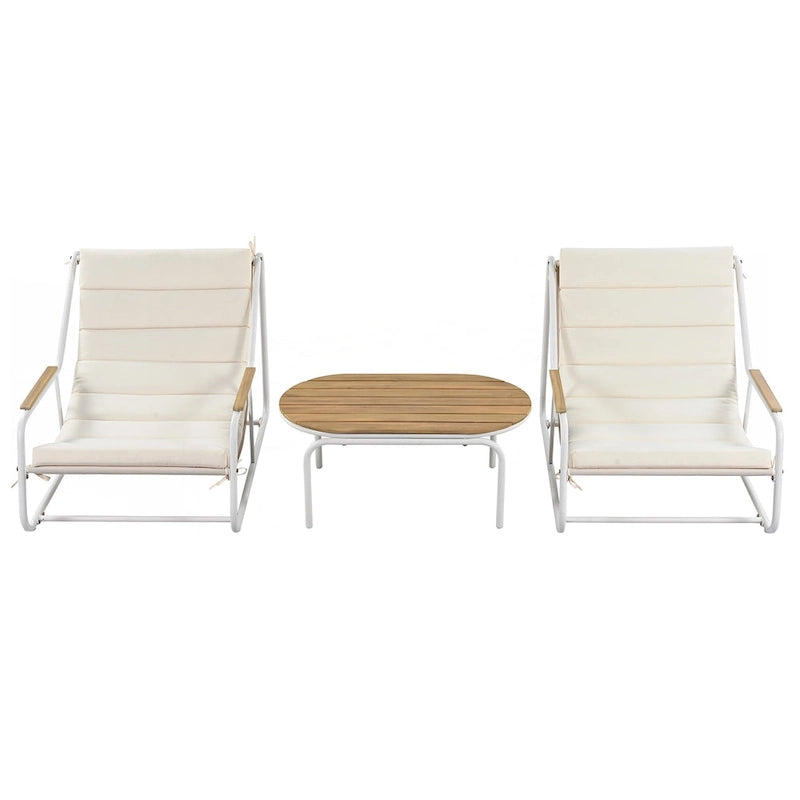Outdoor Chaise Lounge Chairs Set of 3