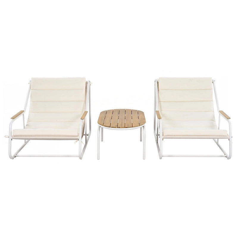 Outdoor Chaise Lounge Chairs Set of 3