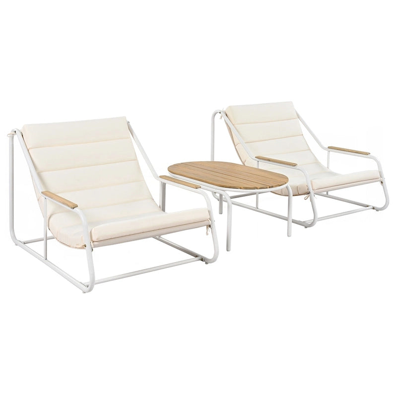 Outdoor Chaise Lounge Chairs Set of 3