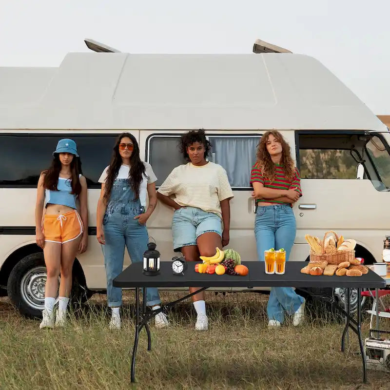 6ft Portable Plastic Table for Camping,Picnics