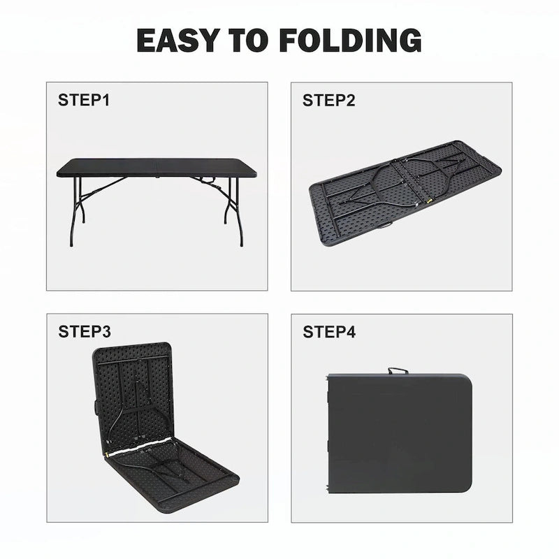 6ft Portable Plastic Table for Camping,Picnics