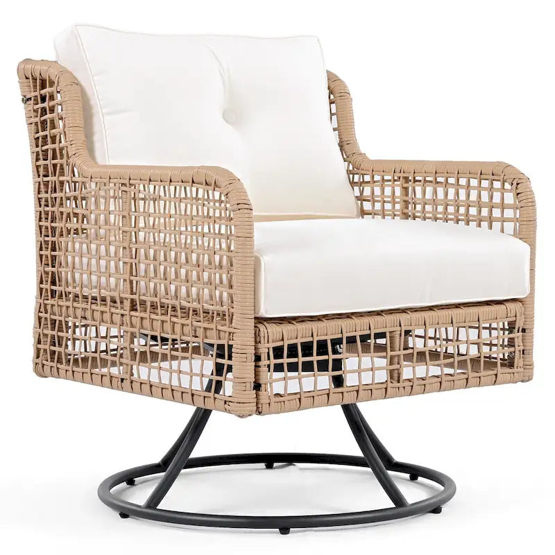 72.1 W Outdoor Conversation Wicker Sofas 4 Pieces Patio Furniture Set with Swivel Chairs