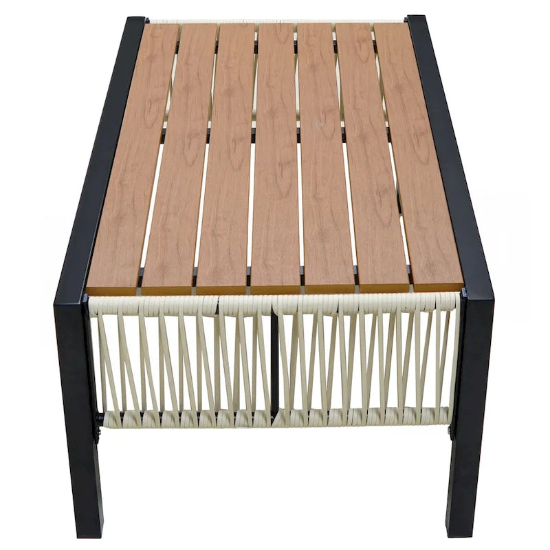 Multi-person Outdoor Iron Sofa Set with A table