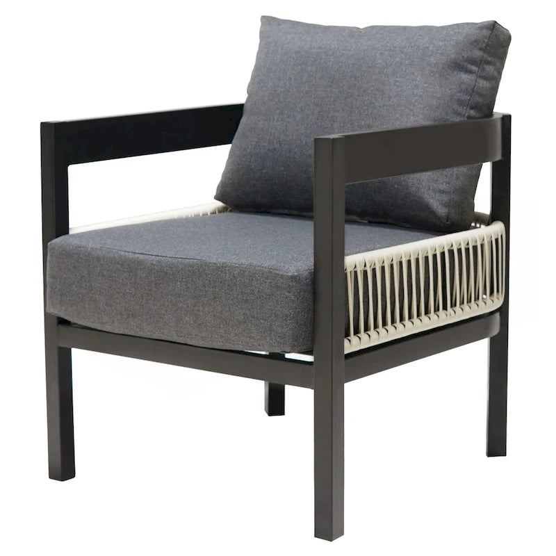 Multi-person Outdoor Iron Sofa Set with A table