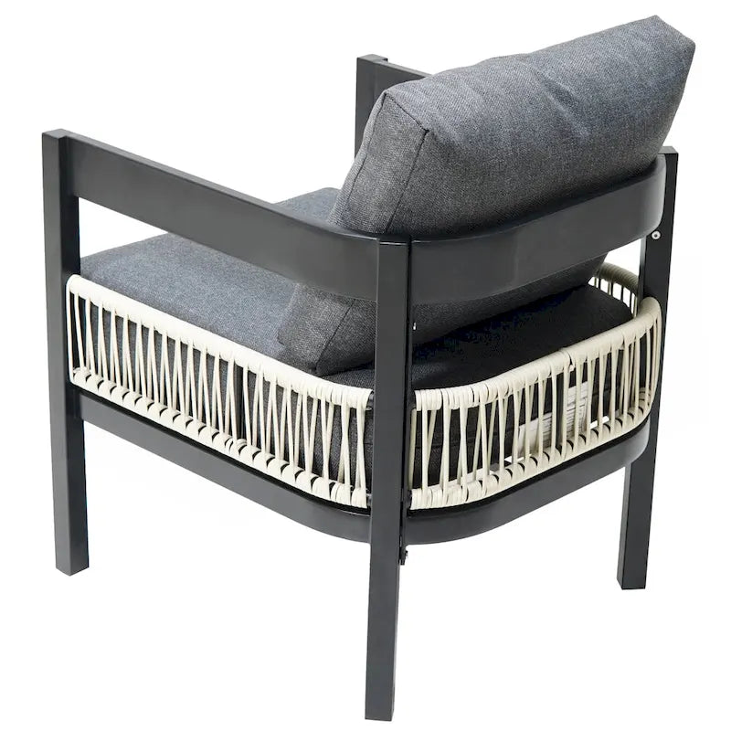 Multi-person Outdoor Iron Sofa Set with A table