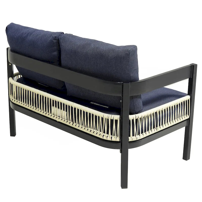 Multi-person Outdoor Iron Sofa Set with A table