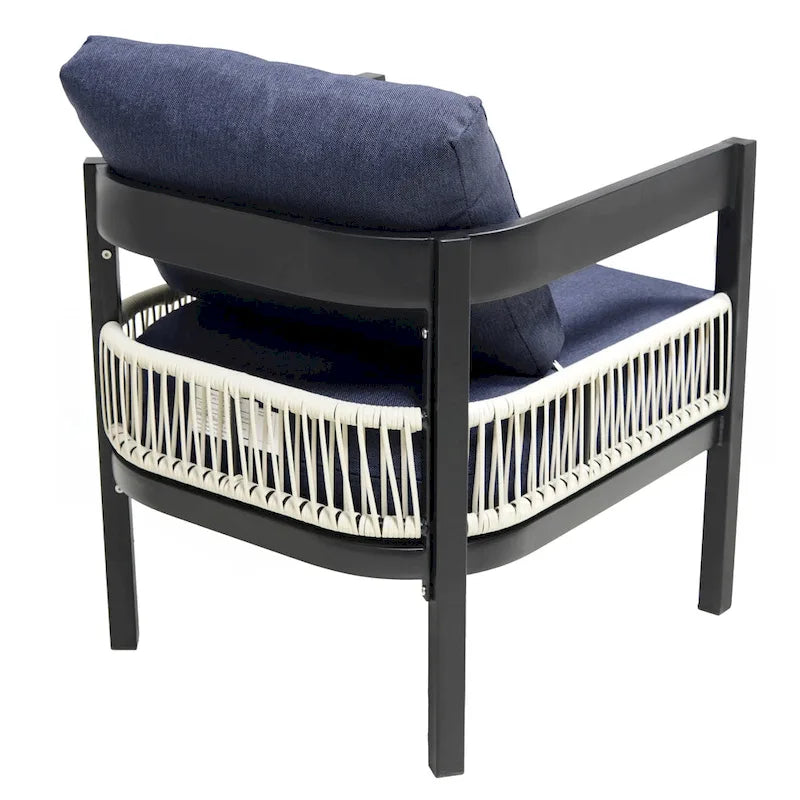 Multi-person Outdoor Iron Sofa Set with A table