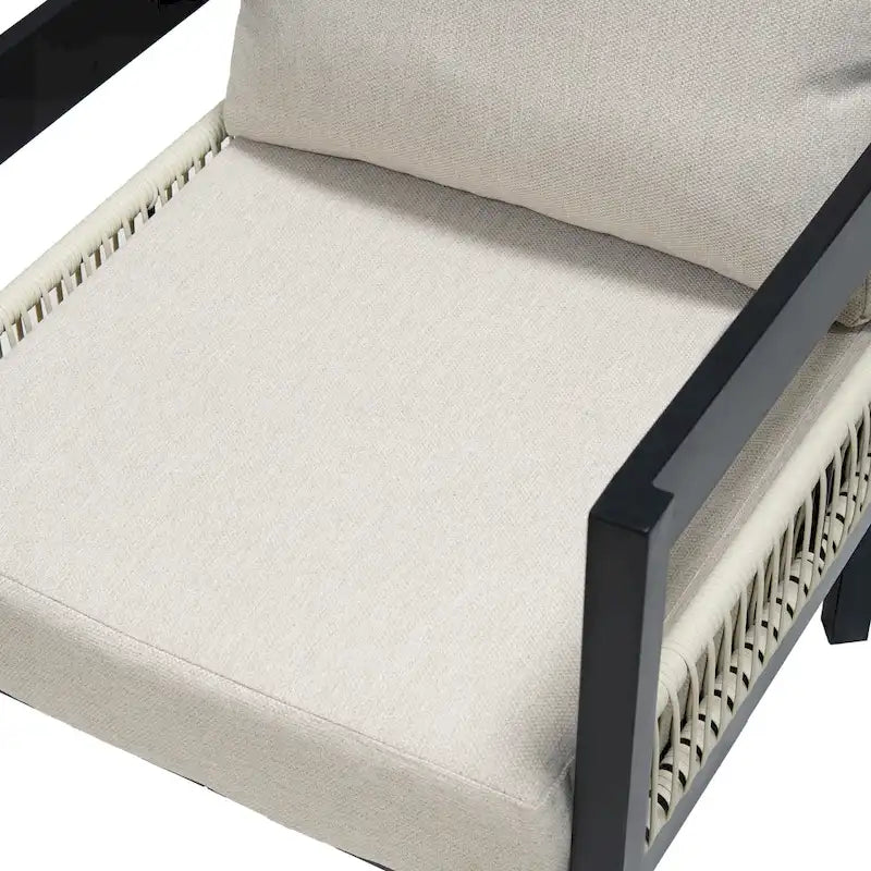 Multi-person Outdoor Iron Sofa Set with A table