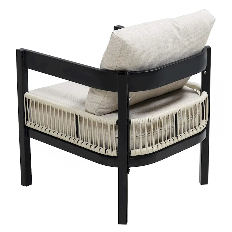 Multi-person Outdoor Iron Sofa Set with A table
