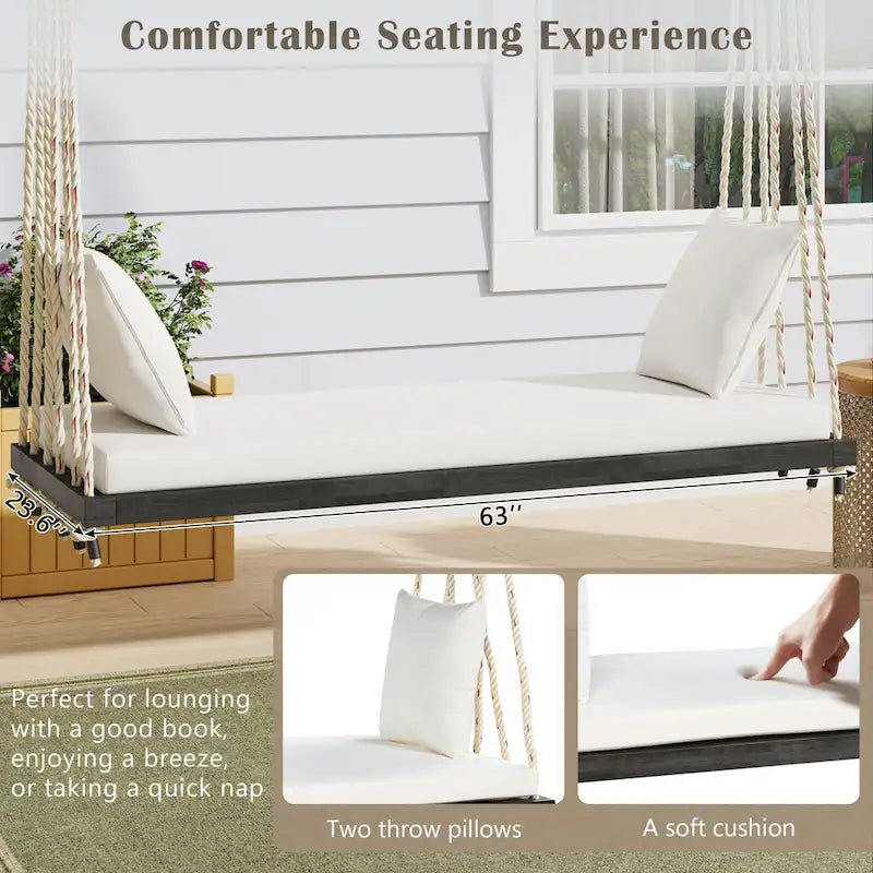 Patio Wooden Swing Chair