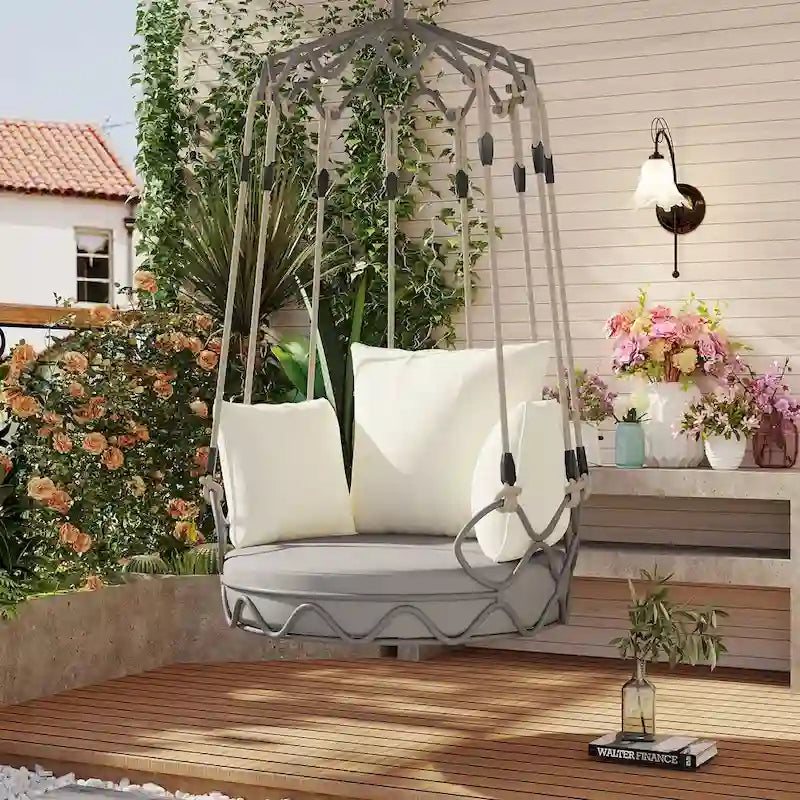 Outdoor Porch Swing Chair Hanging Basket