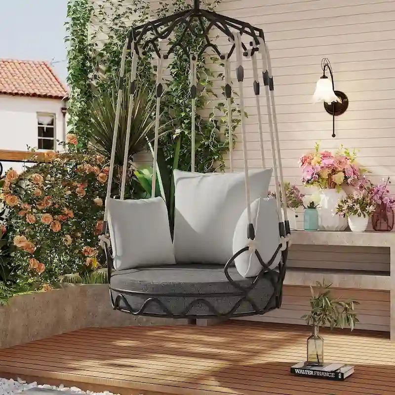 Outdoor Porch Swing Chair Hanging Basket