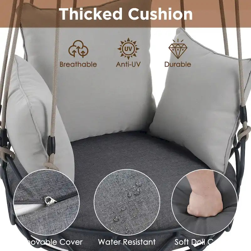 Outdoor Porch Swing Chair Hanging Basket