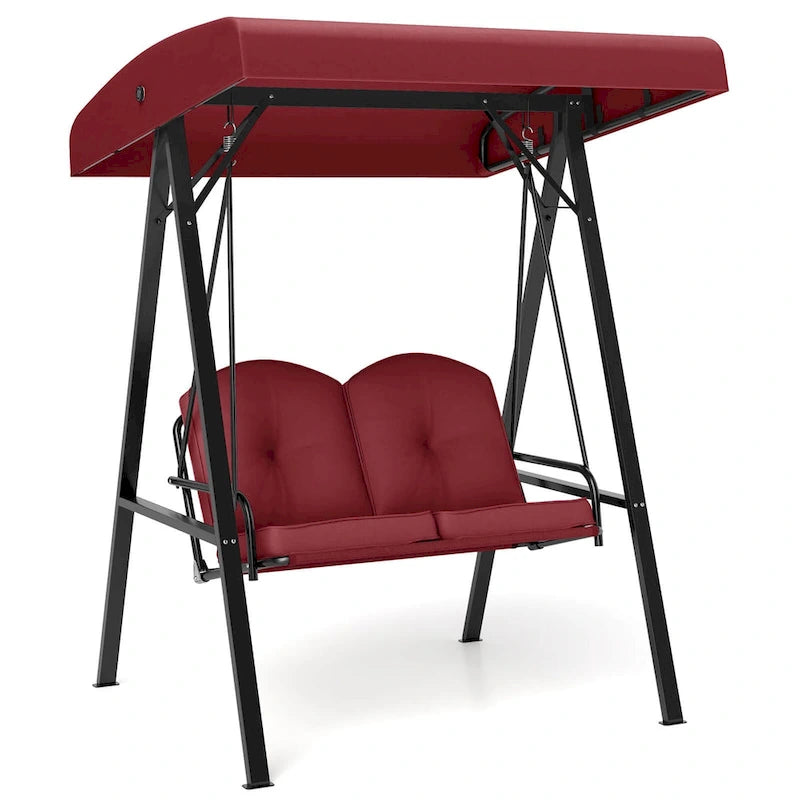 Costway 2-Person Outdoor Porch Swing Swing Loveseat with A-Shaped - See Details