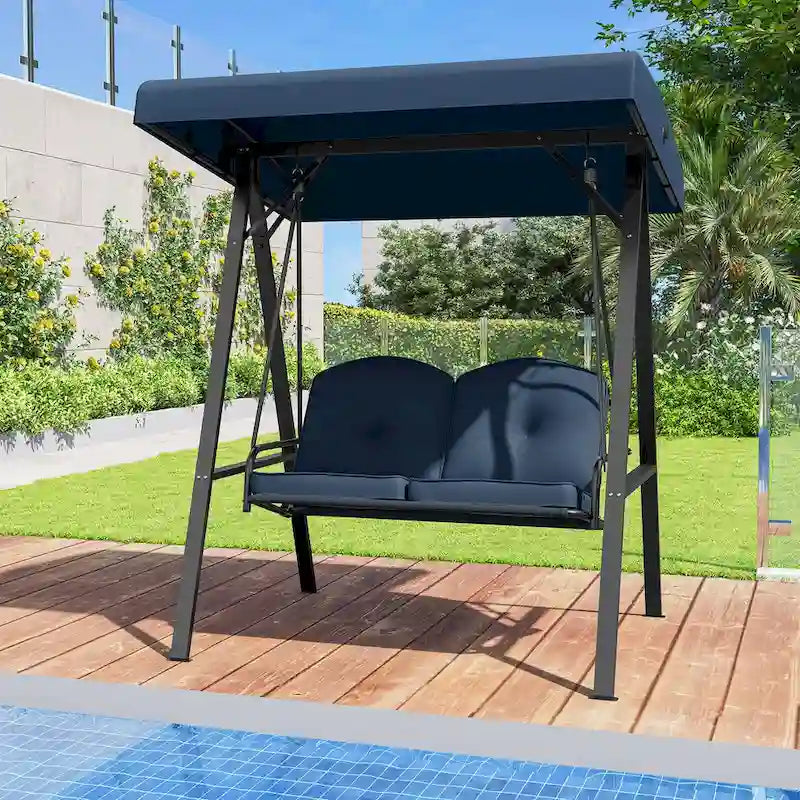 Costway 2-Person Outdoor Porch Swing Swing Loveseat with A-Shaped - See Details