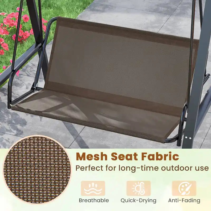 Costway 2-Person Outdoor Porch Swing Swing Loveseat with A-Shaped - See Details