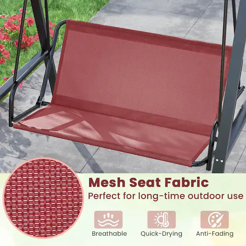 Costway 2-Person Outdoor Porch Swing Swing Loveseat with A-Shaped - See Details
