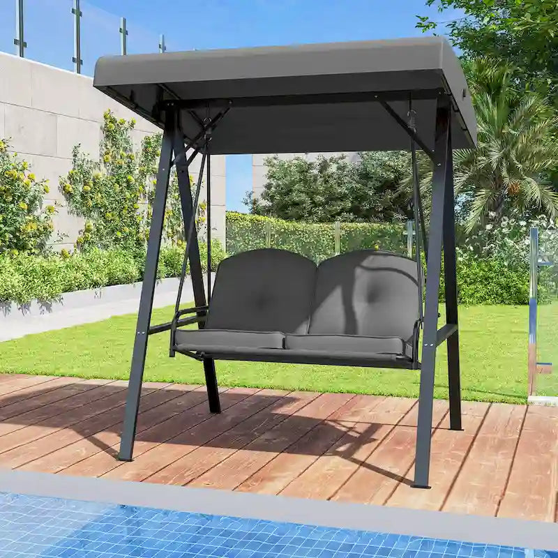 Costway 2-Person Outdoor Porch Swing Swing Loveseat with A-Shaped - See Details