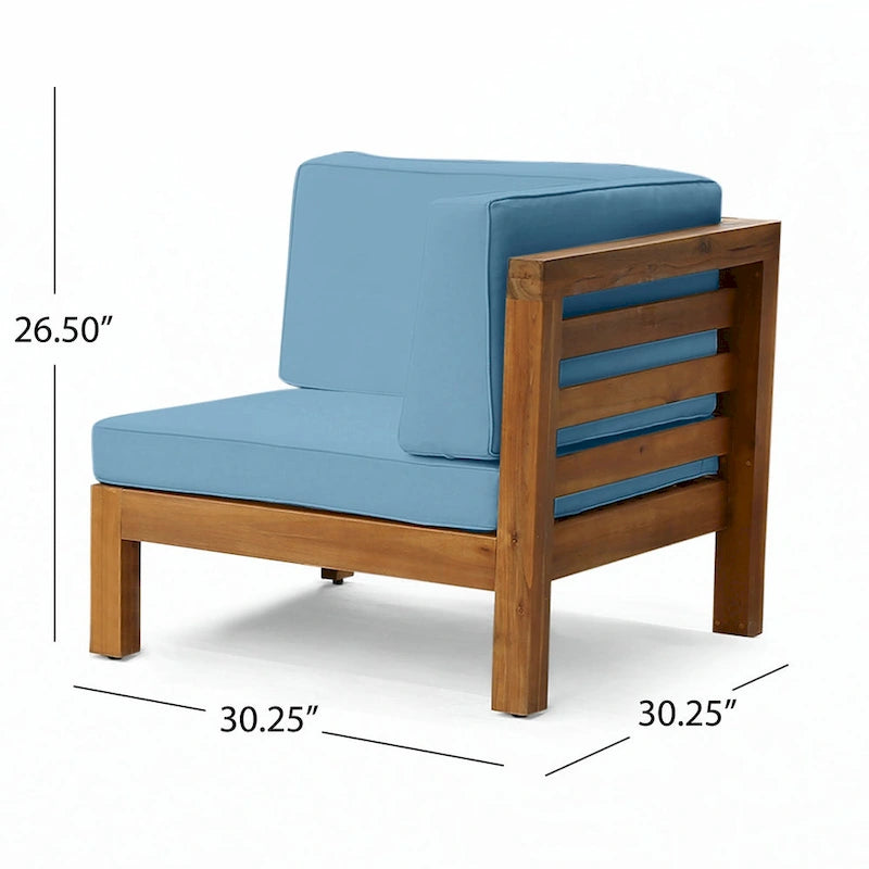 Outdoor 3PC LOVE SEAT SET WITH COFFEE TABLE, BLUE