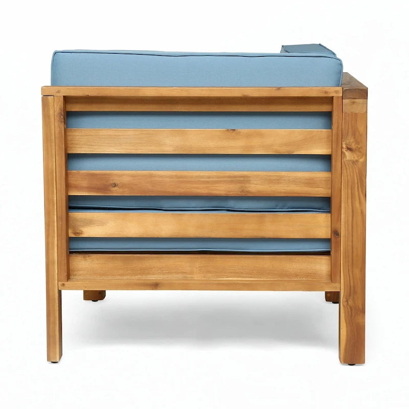 Outdoor 3PC LOVE SEAT SET WITH COFFEE TABLE, BLUE