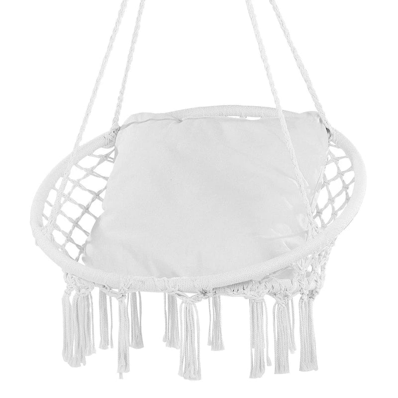 Hammock Chair Hanging Swing for Indoor Outdoor Patio Bedroom Porch