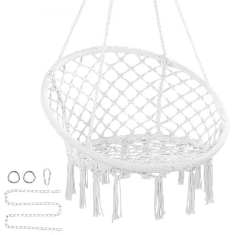 Hammock Chair Hanging Swing for Indoor Outdoor Patio Bedroom Porch